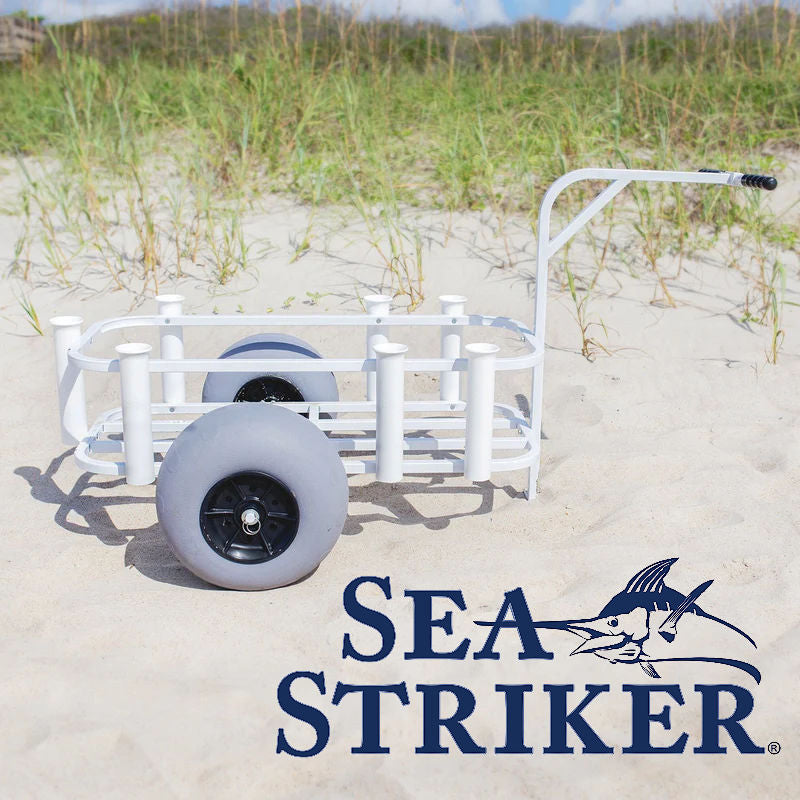 Sea Striker Balloon Beach Wheel Deluxe Pier & Surf Cart – Grumpys Tackle