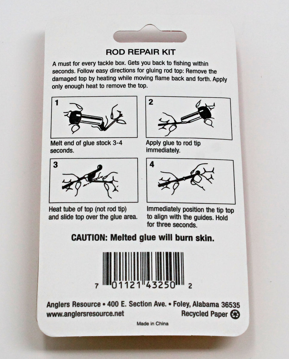 RodTeck Universal Fit Tiptop Kit, Fly Rod, Fishing Tip Repair Small