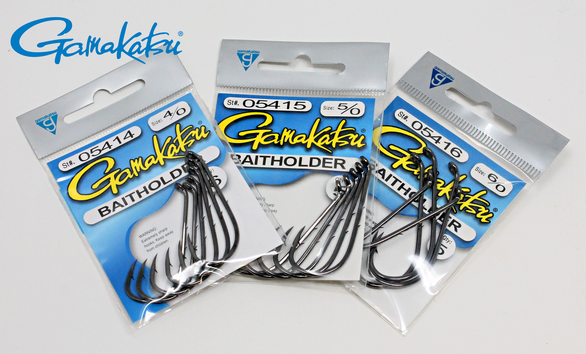 GAMAKATSU #054 Baitholder Hooks 25 Pack Value Pack 4/0 #05414-25 FREE USA  SHIP!