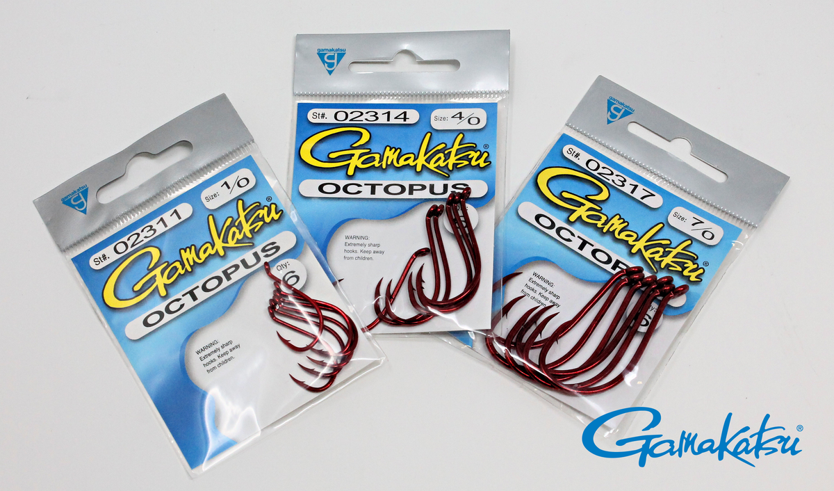 Gamakatsu 4X Strong Straight Eye Inline Octopus Circle Hooks - 6/0