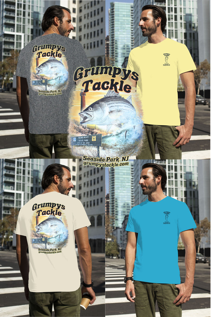 Grumpys Tackle IBSP Striped Bass Short Sleeve T-Shirt 4XL / Tan