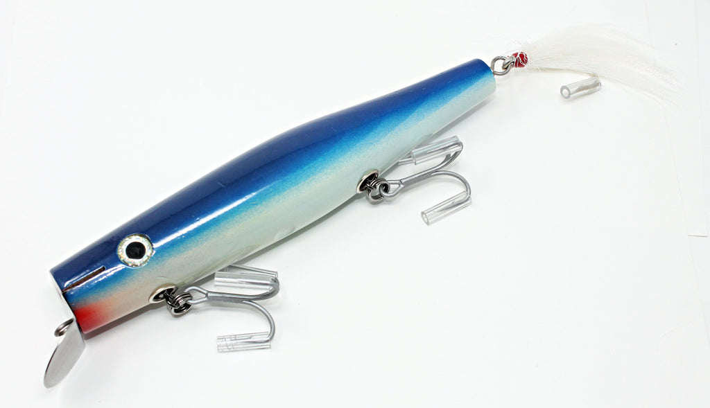 J and A Protran Metal Lip Danny Swimmer Wood Floating 6 Inch 3oz White -  Canal Bait and Tackle